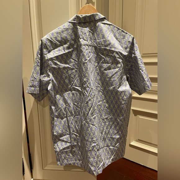 Adidas Monogram Short Sleeve Button Down Shirt. Size: S. - Picture 2 of 2